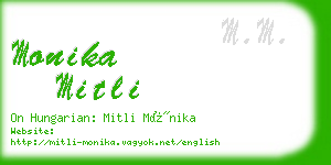 monika mitli business card